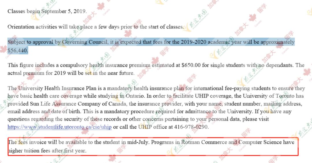 2020年加拿大高校留学学费及涨幅情况