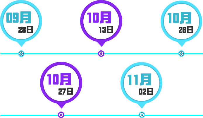9月28日--10月13日--10月26日--10月27日--11月2日