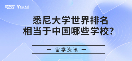 悉尼大学世界排名相当于中国哪些学校？