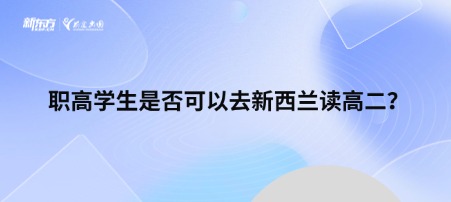 职高学生是否可以去新西兰读高二？