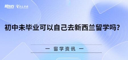 初中未毕业可以自己去新西兰留学吗？