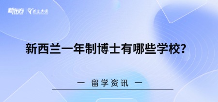 新西兰一年制博士有哪些学校？