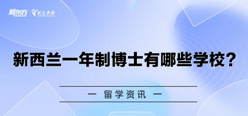 新西兰一年制博士有哪些学校？