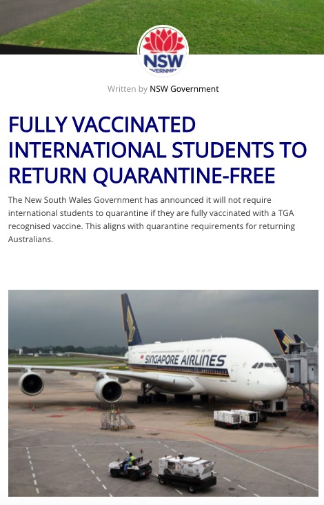 新州官宣返澳留学生无需隔离，提前了解入境须知！