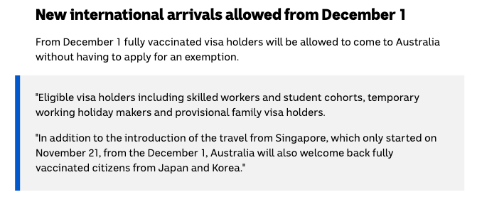 澳洲官宣12月1日开放国境，留学生无需豁免直接返澳！