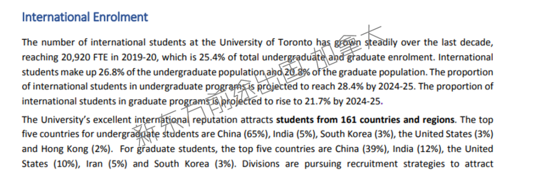 加拿大多伦多大学2019-2020招生与录取数据分析