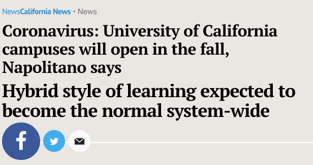 2020年美国加州大学秋季学期安排深度解读
