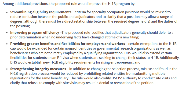 【重要】美国移民局发布H-1B签证改革方案！