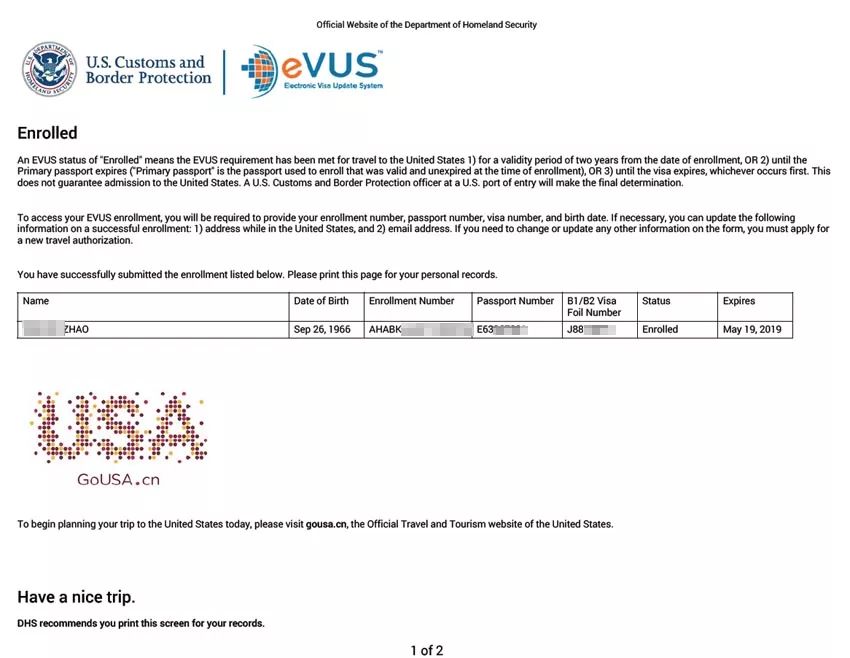 美签EVUS系统更新，登记无效会被拒绝入境！