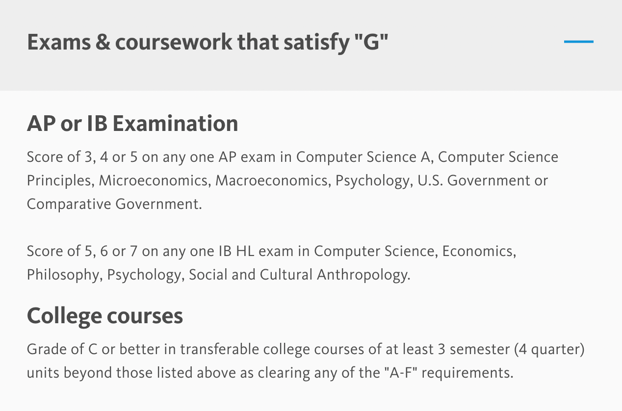 美国高中A-G课程要求：少一门真的会影响录取？
