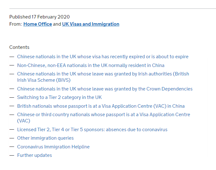 【签证延期】英国为因疫情而签证过期的中国公民安排签证延期
