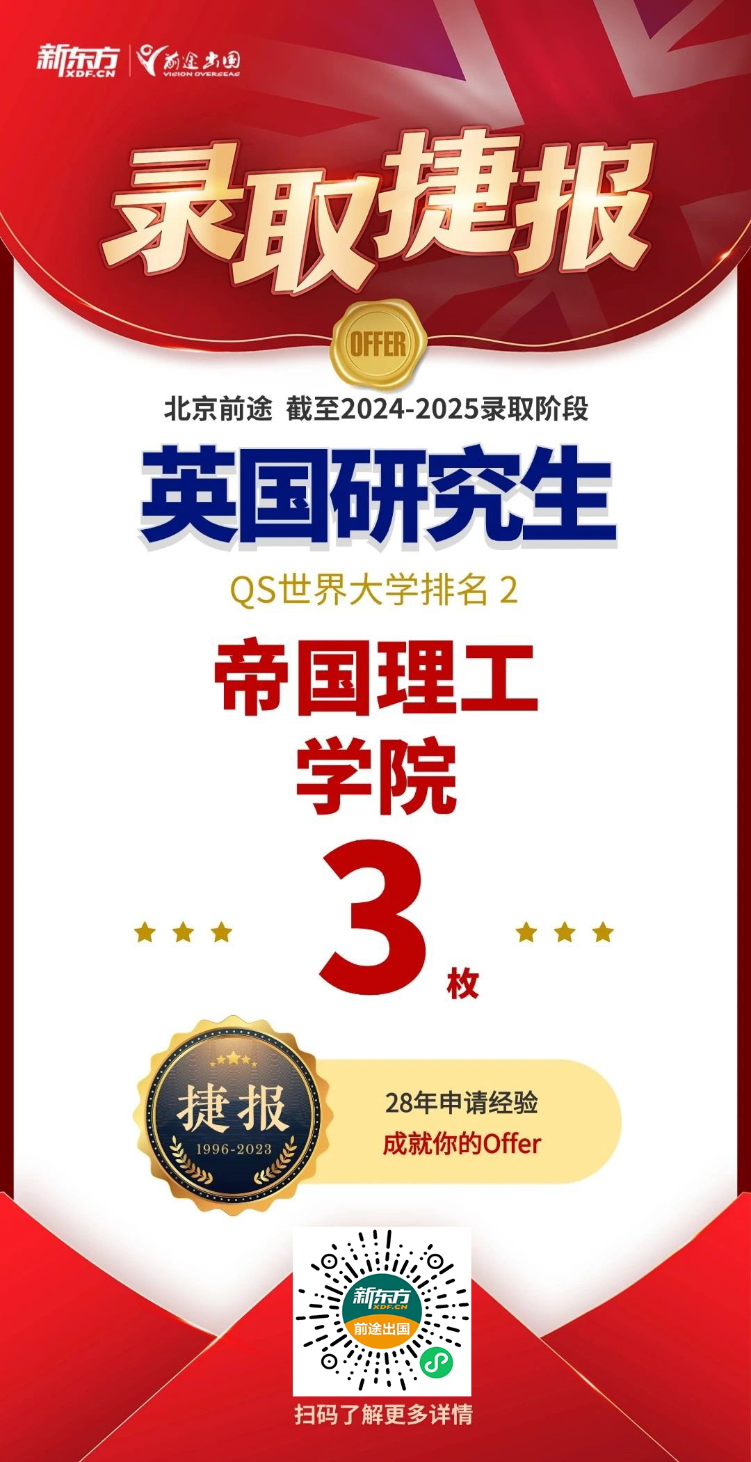 【捷报】帝国理工学院offer+1！早规划助力好录取！