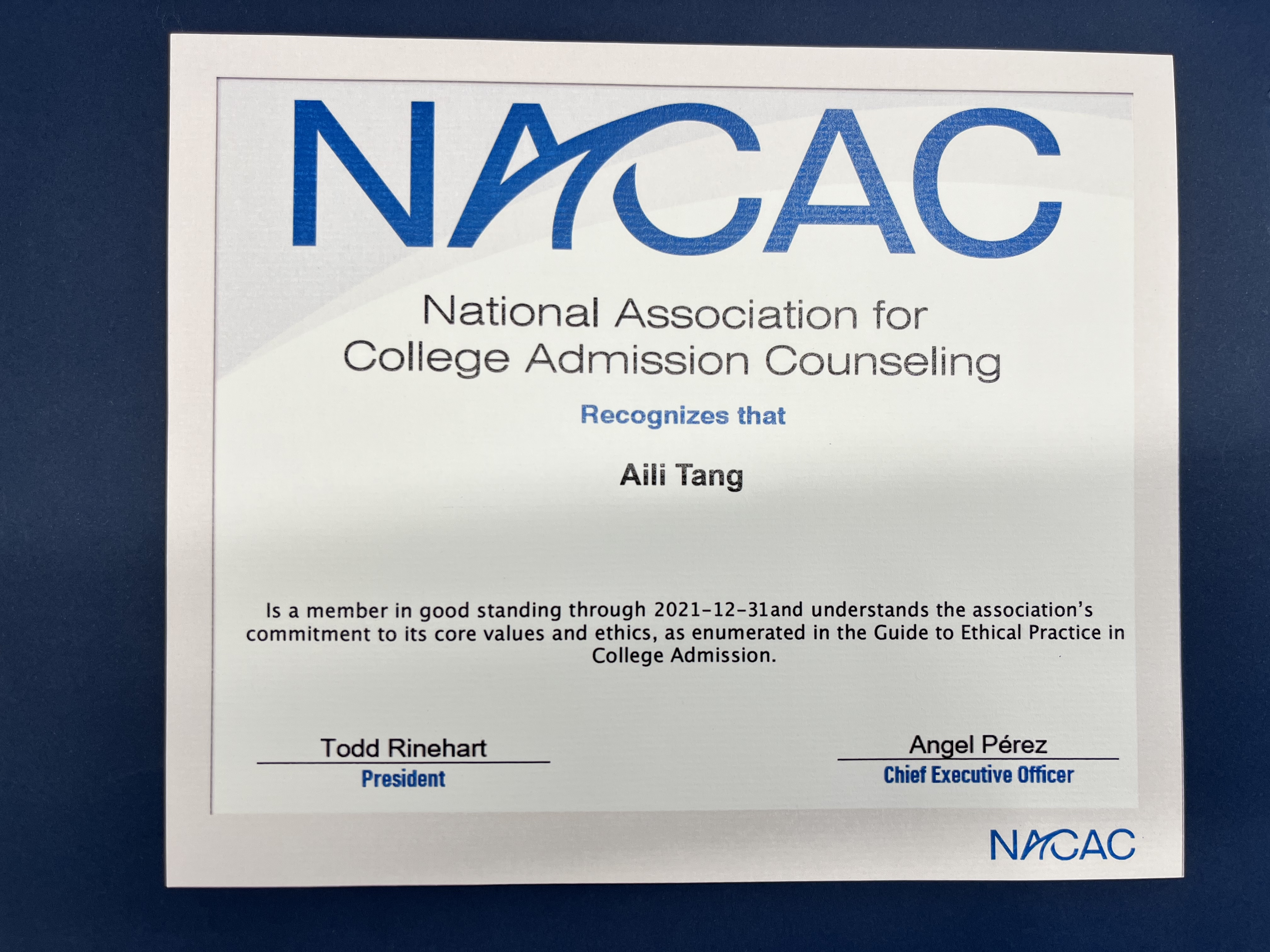 NACAC认证顾问