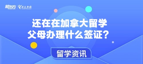 还在在加拿大留学父母办理什么签证？