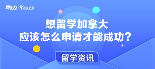 想留学加拿大应该怎么申请才能成功？