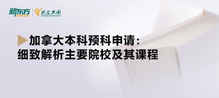 加拿大本科预科申请：细致解析主要院校及其课程