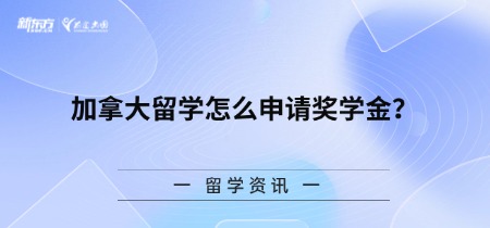 加拿大留学怎么申请奖学金？