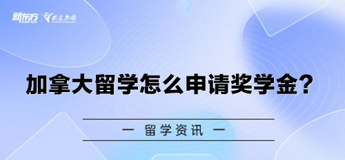 加拿大留学怎么申请奖学金？