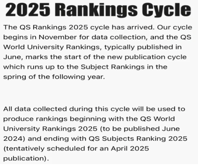 【排名】2025QS世界大学排名猜测