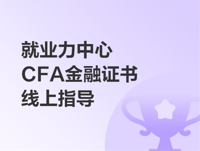 CFA金融证书线上指导项目