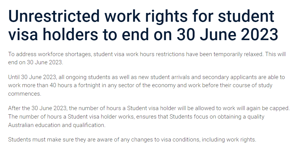 【注意】留学生必看！学签无限制打工将于明年6月30日取消！