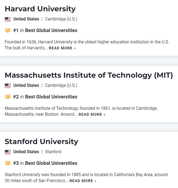 【重磅】USNews发布2023世界大学榜单！美国独占41所