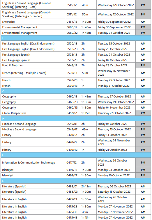 【重要】2022年各大考试局A Level秋季考试时间表出炉！