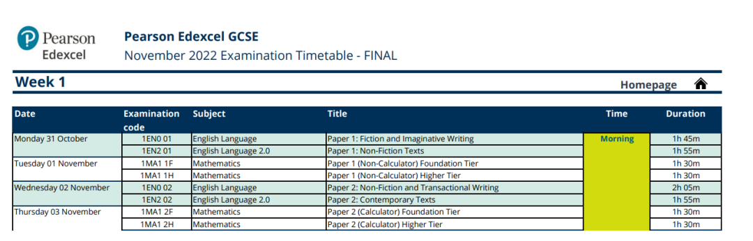 【重要】2022年各大考试局A Level秋季考试时间表出炉！