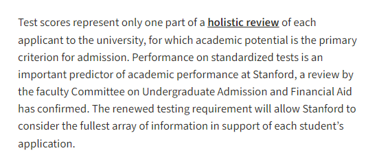 【申请】斯坦福将恢复对SAT或ACT考试成绩的提交要求！
