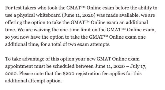 GMAT发布大量7月后考位,线上考试二次可择优送分！