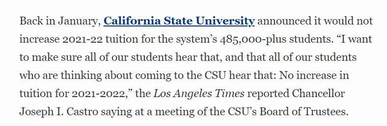 加州这所大学带头冻结学费，科研实力到位，国际生择校新选择！
