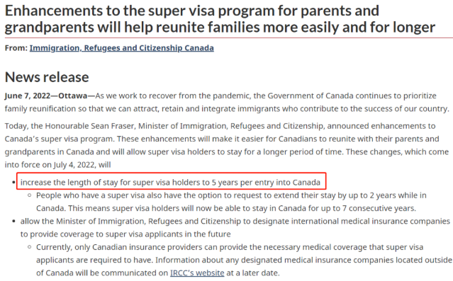 加拿大官宣父母超级签证重大改革！一次入境可住7年！
