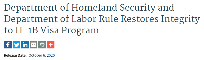 美国宣布H-1B工作签证改革新规！10月托福雅思GRE大规模恢复！