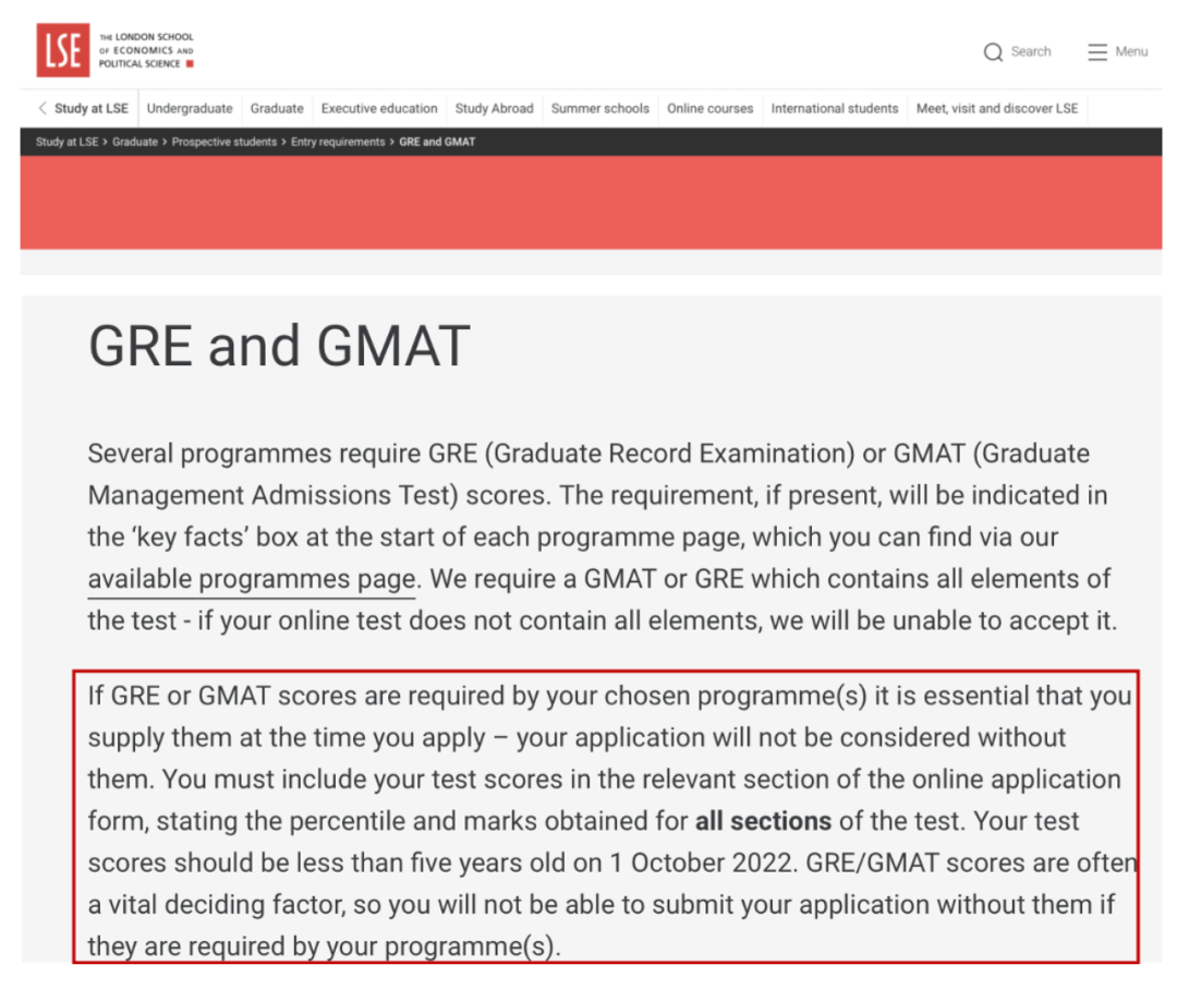 【官宣】2023fall英国这7所大学要求GRE/GMAT成绩