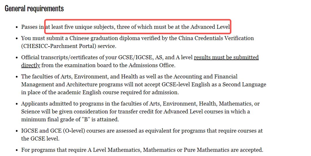 CIE A-levelå·²æ¾æ¦ï¼å æ¿å¤§å¤§å­¦A-levelè¦æ±çç¹ï¼