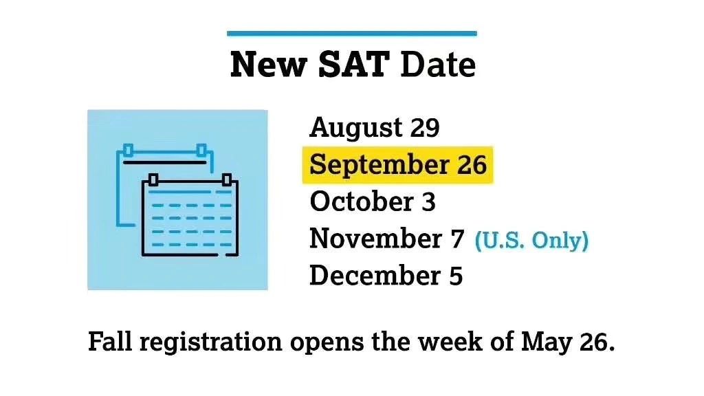 SAT新增考试时间确定！下半年考试时间一览！