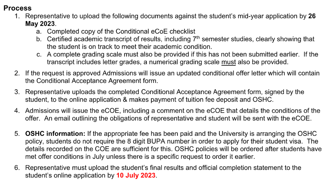 【重点关注】墨尔本大学Conditional COE政策出炉！