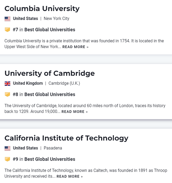 【重磅】USNews发布2023世界大学榜单！美国独占41所！