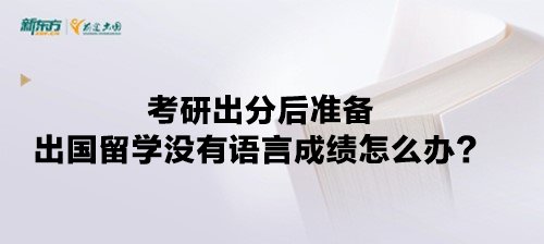 考研出分后准备出国留学没有语言成绩怎么办？