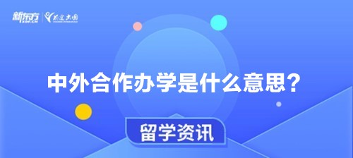 中外合作办学是什么意思？