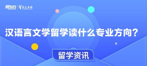 汉语言文学留学读什么专业方向？