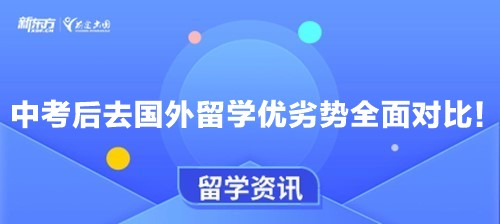 中考后去国外留学优劣势全面对比！