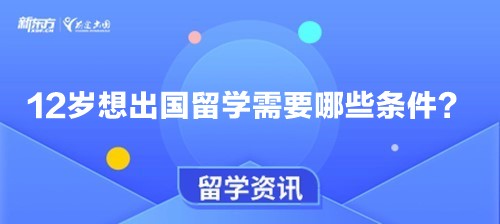 12岁想出国留学需要哪些条件？