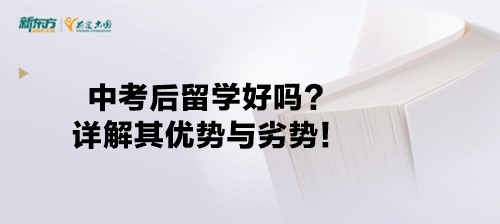 中考后留学好吗？详解其优势与劣势！