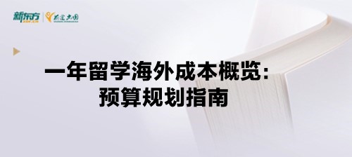 一年留学海外成本概览：预算规划指南