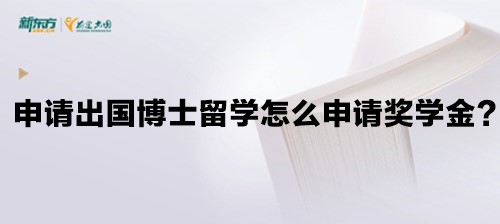 申请出国博士留学怎么申请奖学金？