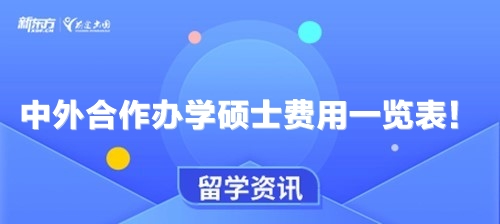 中外合作办学硕士费用一览表！