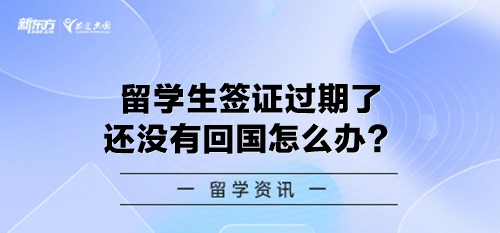 留学生签证过期了还没有回国怎么办？