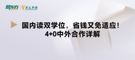 国内读双学位，省钱又免适应！4+0中外合作详解