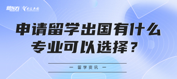 申请留学出国有什么专业可以选择？